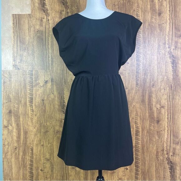 Express Dress, Black, open in the back with a tie, lined, size 8, pockets - Picture 1 of 15